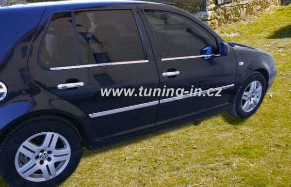 VW Golf IV 4D/Variant - nerez chrom boční spodní lišty oken - OMSA LINE