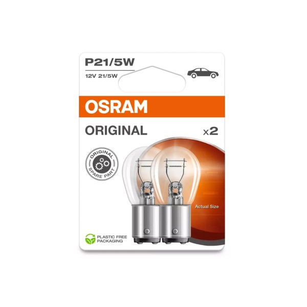 OSRAM STANDARD autožárovky P21/5W, 2 ks v balení