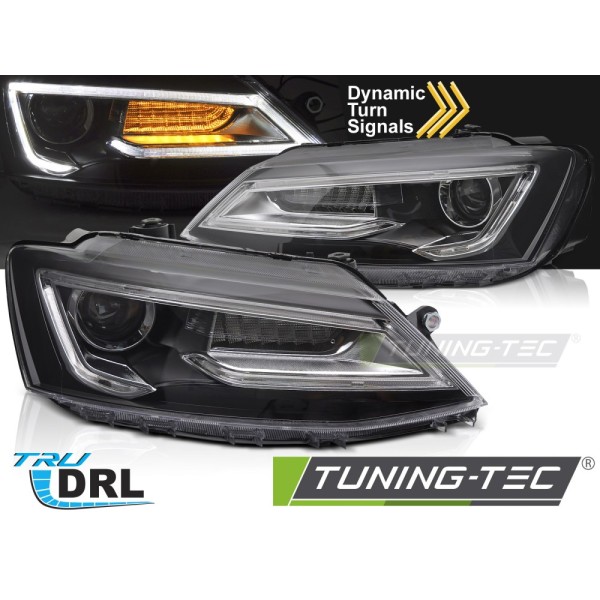 VW JETTA VI 11-18 - přední černá světla TUBE LIGHT