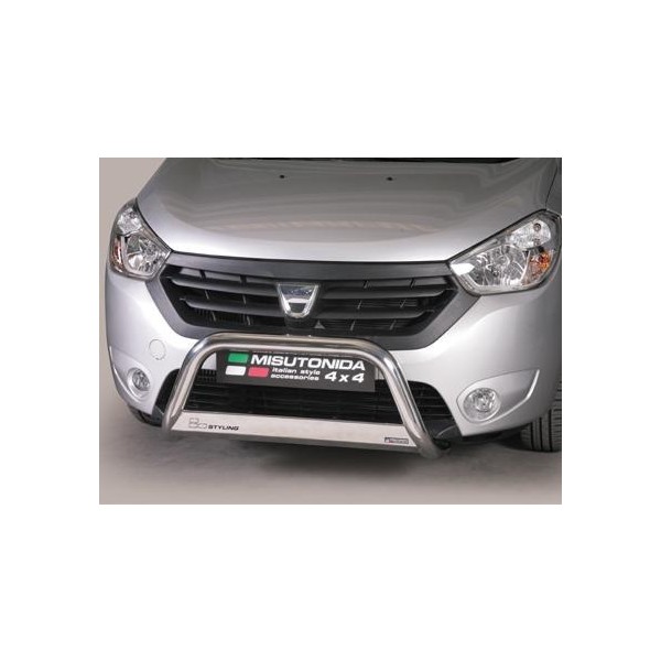 Dacia Dokker nerezový přední ochranný rám 63mm