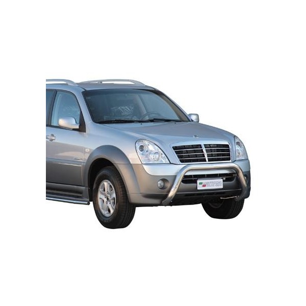SsangYong Rexton II nerezový přední ochranný rám 76mm