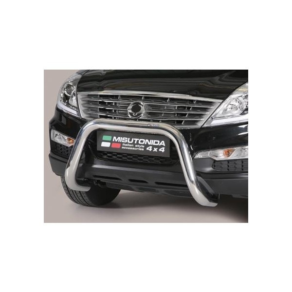SsangYong Rexton W nerezový přední ochranný rám 76mm
