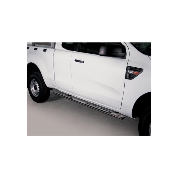 Nerez boční designové nášlapy Ford Ranger, Super Cab