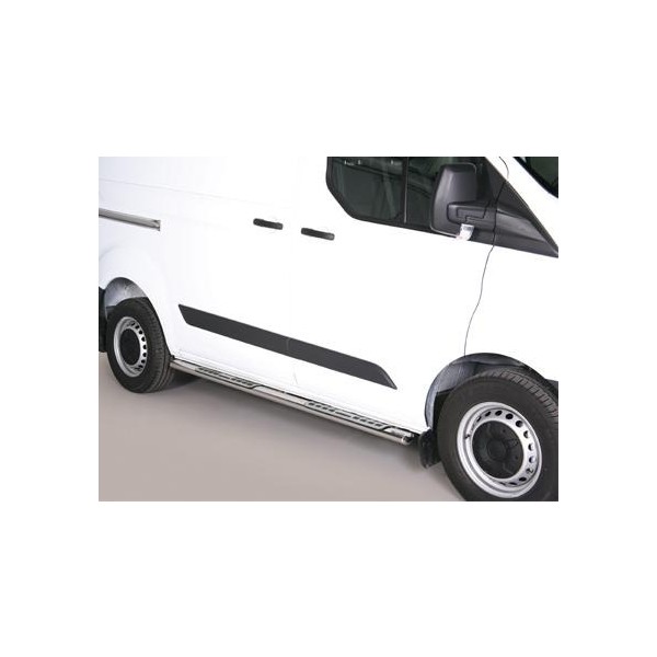 Nerez boční designové nášlapy Ford Transit Custom, krátká verze (L1)