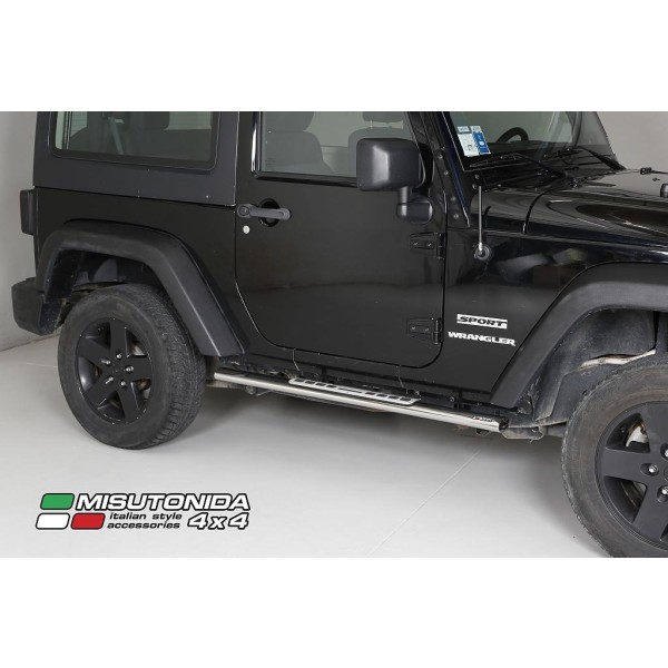 Nerez boční designové nášlapy JEEP Wrangler