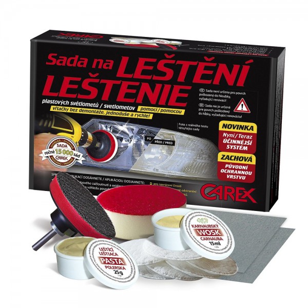 Sada na LEŠTĚNÍ a ochranu povrchu světlometů