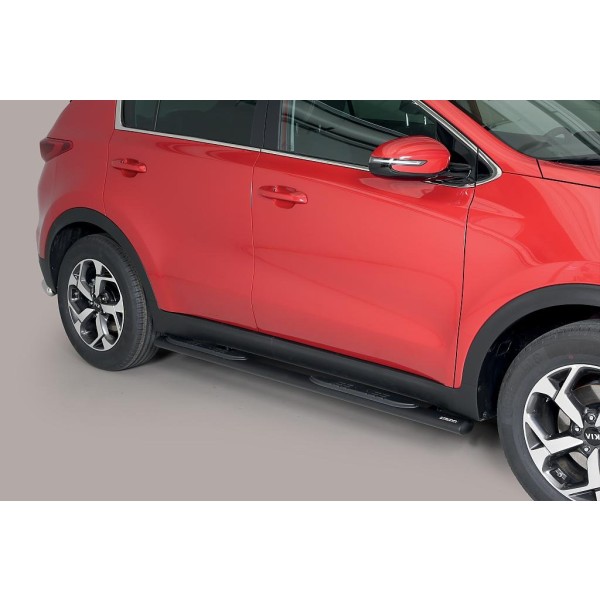  oválné boční nášlapy Misutonida se stupátky pro Kia Sportage IV, od r.v. 2016-2021, nerezové, 95x60mm 