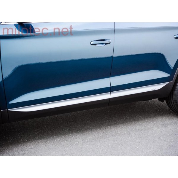 Škoda Kodiaq 2016- - Lišty bočních dveří M-TRACK - stříbrné matné