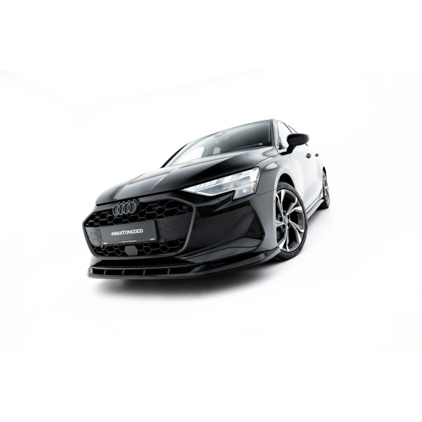 Audi A3 8Y Facelift Sedan 2024->, spoiler pod přední nárazník ver.2, Maxton design