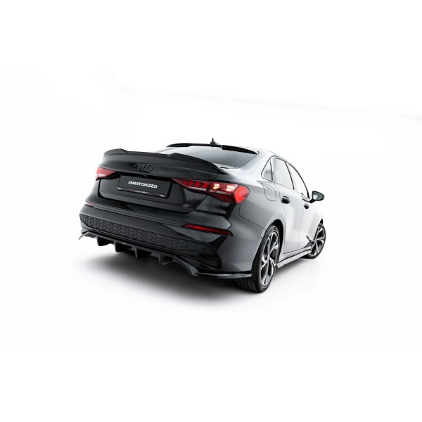Audi A3 8Y Facelift Sedan 2024->, spoiler pod zadní nárazník s žebrováním, Maxton design