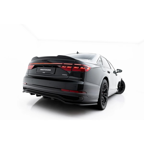 Audi A8 D5 Facelift S-Line Long, spoiler pod zadní nárazník s žebrováním, Maxton design