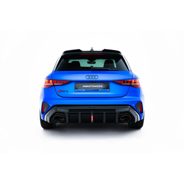 Audi RS3 Sportback 8Y Facelift, difuzor zadního nárazníku s LED světlem, Maxton design
