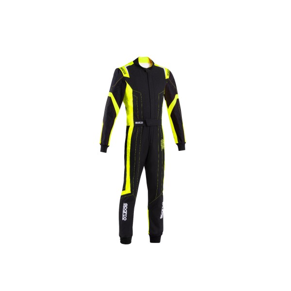Dětská kartingová kombinéza Sparco THUNDER, s homologací FIA, barva černo-žlutá