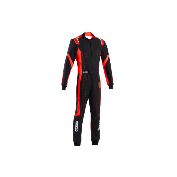 Dětská kartingová kombinéza Sparco THUNDER, s homologací FIA, barva černo-červená