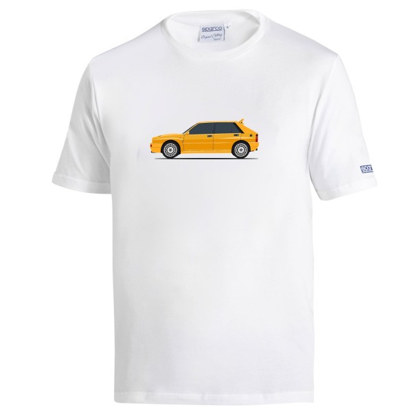 Sparco tričko LANCIA HF Delta Integrale, barva bílá