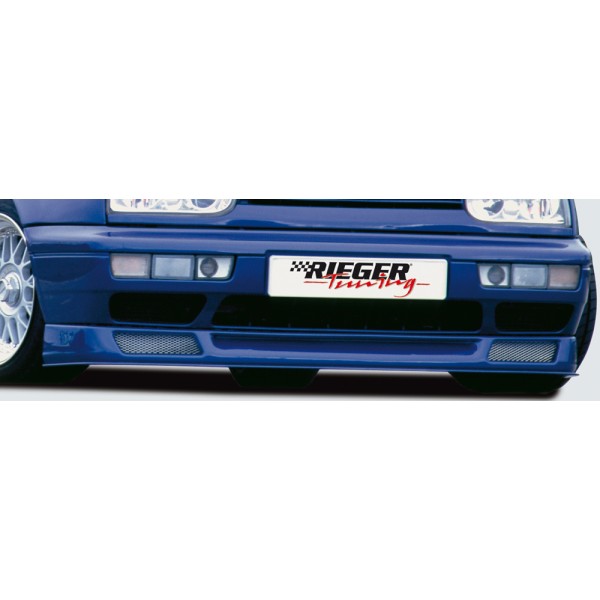 Rieger lipa pod přední nárazník Rieger pro Volkswagen Golf 3 3-dvéř., 5-dvéř., kabriolet, plast ABS bez povrchové úpravy, pod přední spoiler Rieger obj. kód Y 00042011