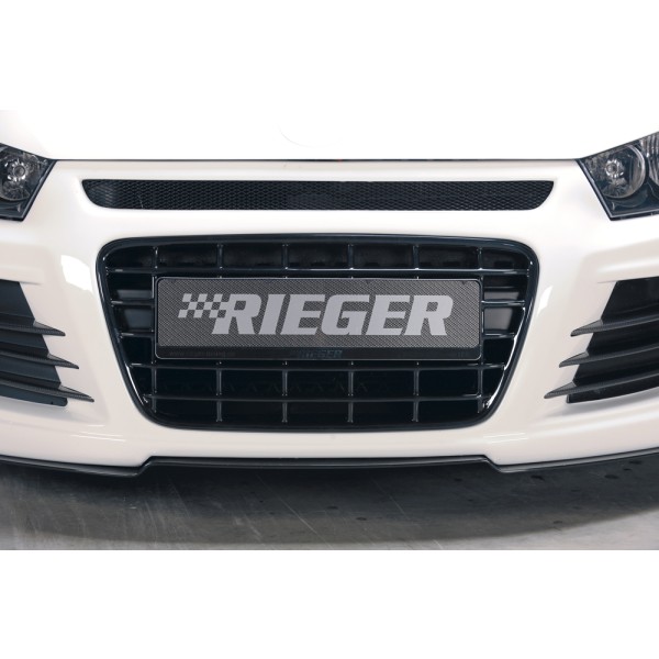 Rieger maska chladiče lesklá černá pro Volkswagen Scirocco 3 13 2-dvéř. před faceliftem, plast ABS lakovaný do černé lesklé barvy
