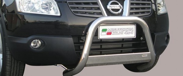 Nissan Qashqai - Nerezový přední ochranný rám 63mm