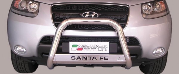 Hyundai Santa-Fe II - Nerezový přední ochranný rám 63mm II
