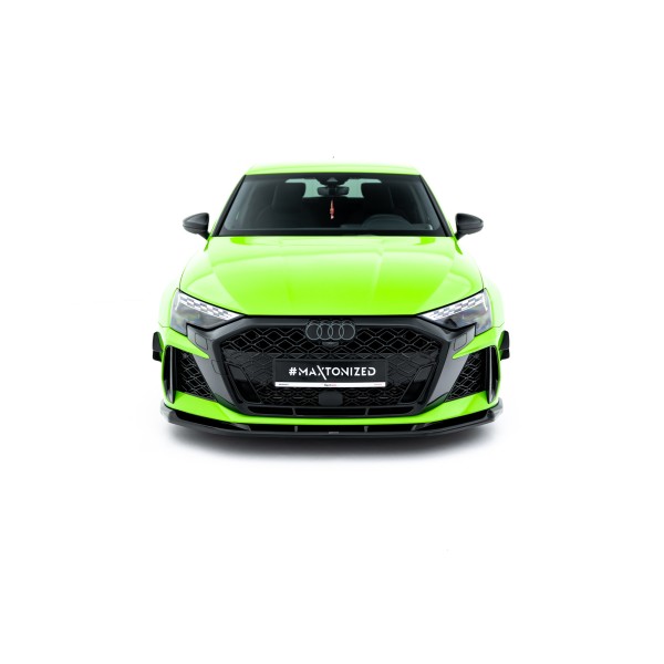 Audi RS3 Sportback 8Y Facelift, spoiler pod přední nárazník, Maxton design