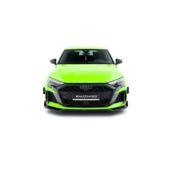 Audi RS3 Sportback 8Y Facelift, spoiler pod přední nárazník ver. 2, Maxton design
