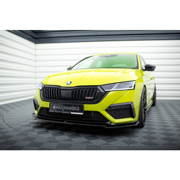 Škoda Octavia IV RS spoiler pod přední nárazník V2 Maxton design