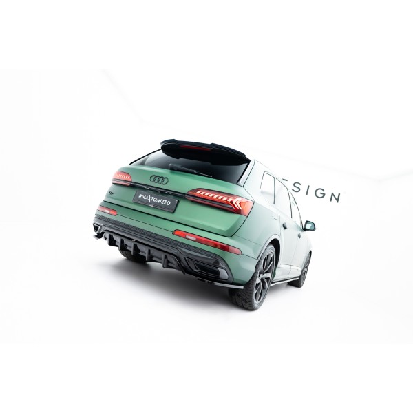 Audi Q7 S-Line Mk2 Facelift, středový spoiler pod zadní nárazník s žebrováním, Maxton Design