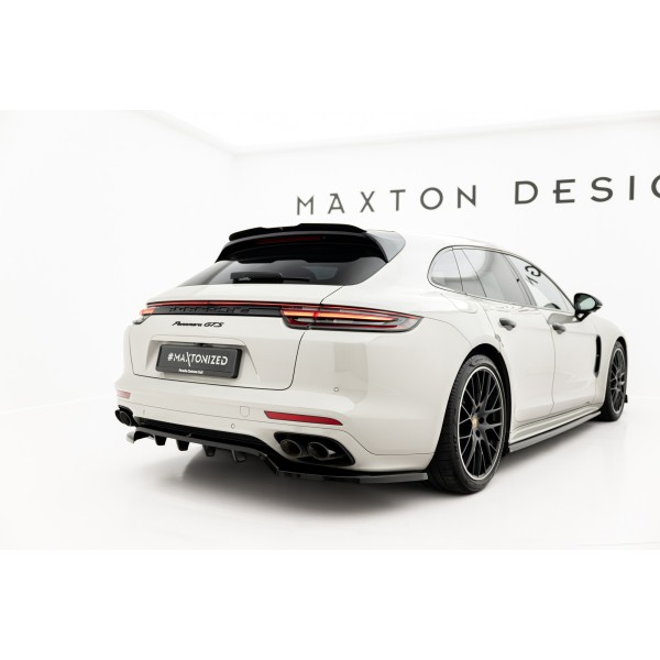 Porsche Panamera GTS Sport Turismo 971 Facelift, středový spoiler pod zadní nárazník s žebrováním, Maxton Design