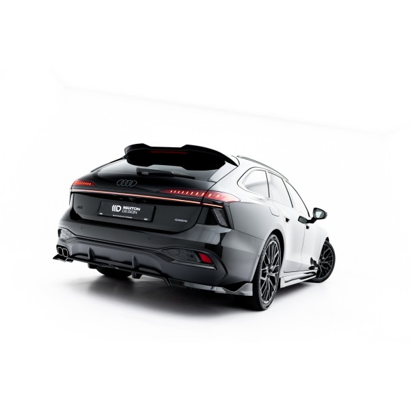 Audi A6 C9 S-Line, spoiler pod zadní nárazník v.2 s žebrováním, Maxton design