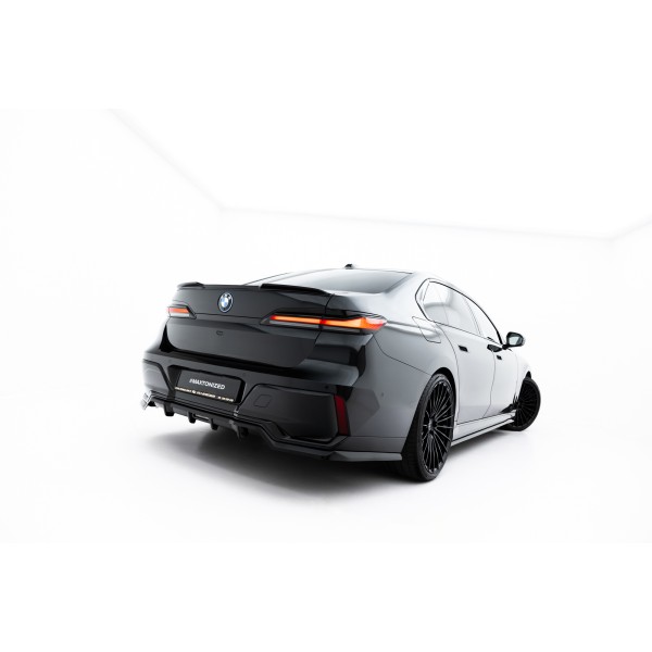 BMW řada 7 G70 M-Pack, středový spoiler pod zadní nárazník s žebrováním v.2, Maxton Design