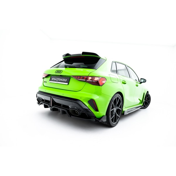Audi RS3 8Y Facelift Sportback, spoiler zadního nárazníku s žebrováním ver.3, Maxton design