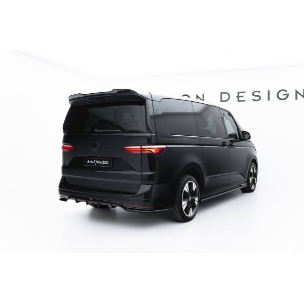 Volkswagen Multivan T7 LONG, středový spoiler pod zadní nárazník s žebrováním,  Maxton Design