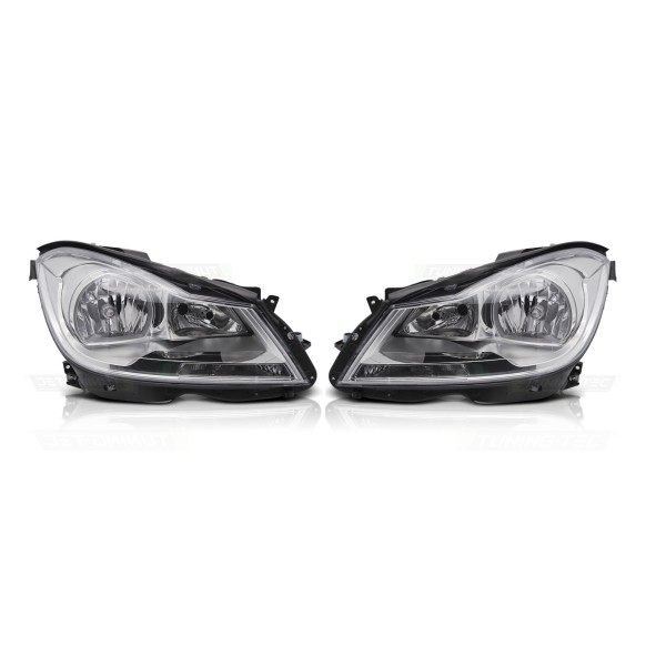 MERCEDES W204 11-14 - Přední světla chromová