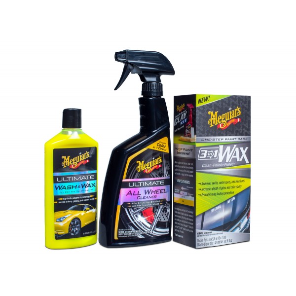 Meguiar's Essentials Car Care Kit - sada nepostradatelných produktů pro péči o auto