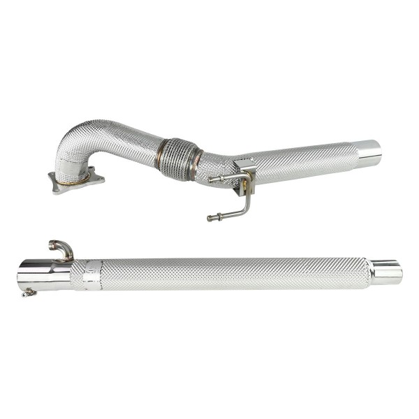 Nerezová downpipe s tepelným štítem pro Volkswagen Golf VI GTI 2.0 TSI 2009-2012