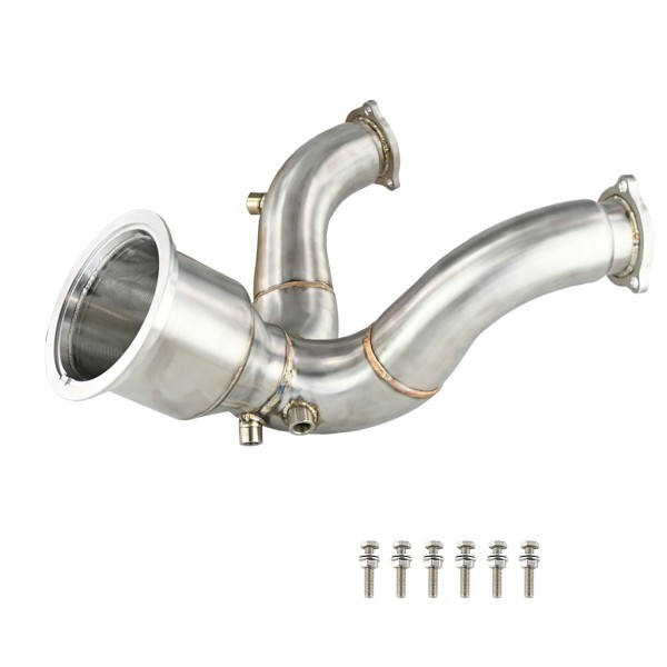 Nerezová downpipe pro Audi S4 B9 3.0 TFSI 2015+ verze s OPF