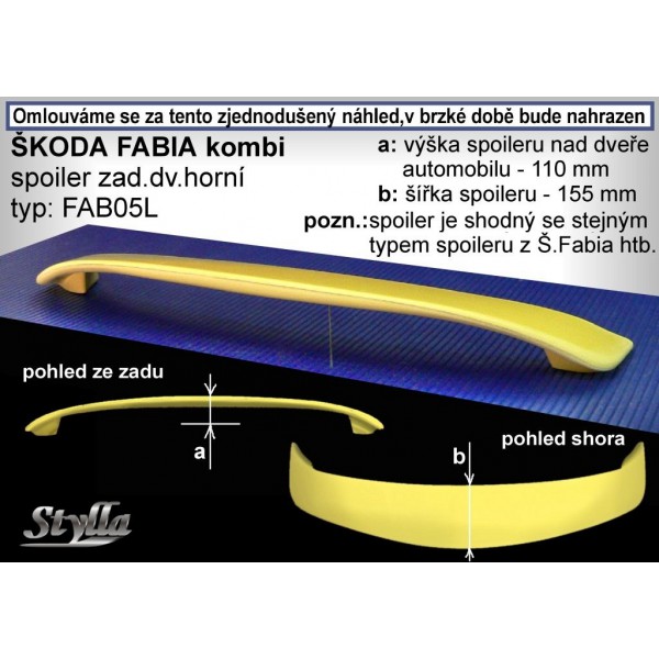 Křídlo - ŠKODA Fabia combi 00-07 I.