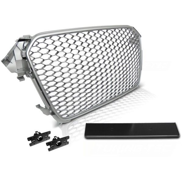 AUDI A4 (B8) RS-TYPE 11.11-15 SILVER - přední maska