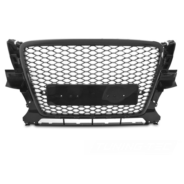 Audi Q5 8R 2008-2012 - Přední maska ČERNÁ LESKLÁ s PDC