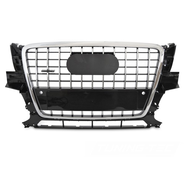 Audi Q5 8R 2008-2012 - Přední maska S styl černá s chromem pro PDC