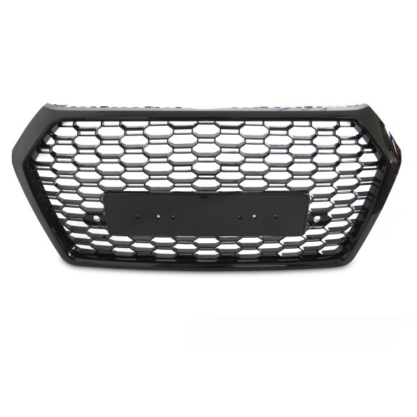 Audi Q5 FY 2016-2020 - Přední maska ČERNÁ LESKLÁ s PDC