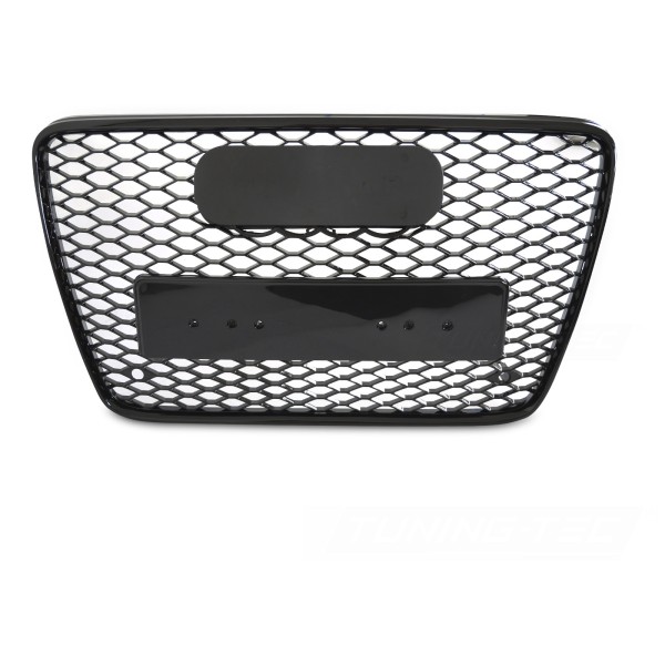 Audi Q7 4L 2005-2015 - Přední maska ČERNÁ LESKLÁ s PDC