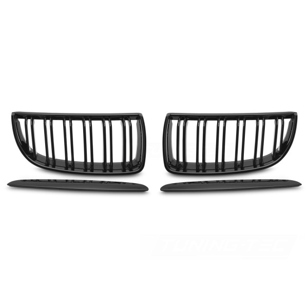 BMW E90/E91 2005-2008 - Přední maska double bar ČERNÁ LESKLÁ