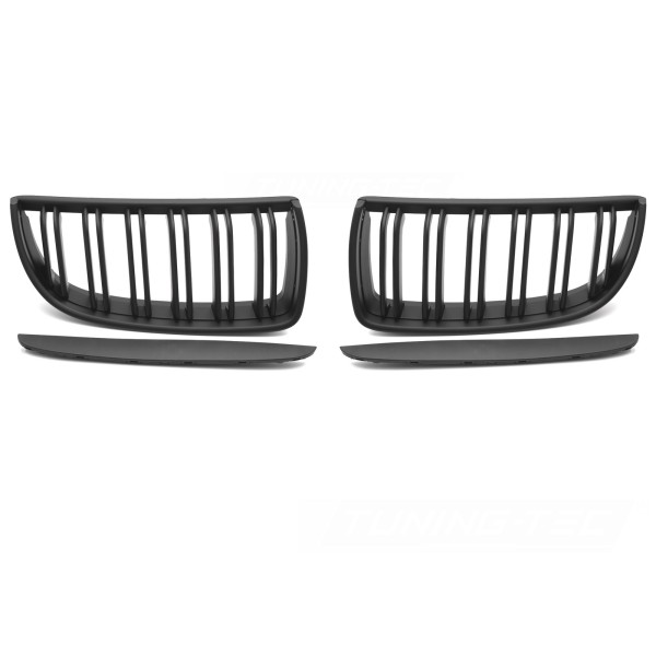 BMW E90/E91 2005-2008 - Přední maska double bar ČERNÁ MATNÁ