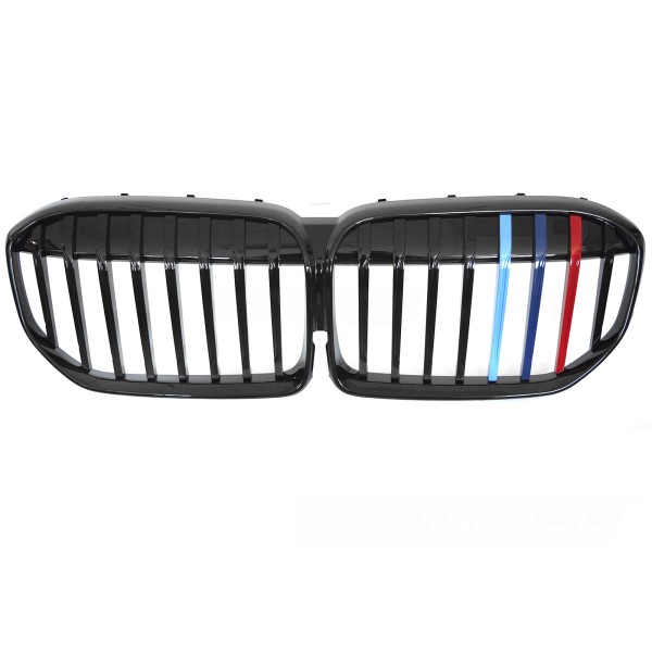 BMW G11/G12 LCI 2019-2022 - Přední maska černá lesklá s trikolórou