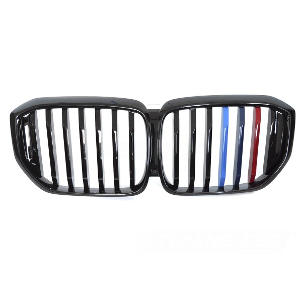 BMW X5 G05 LCI 2023-> - Přední maska černá lesklá s trikolórou