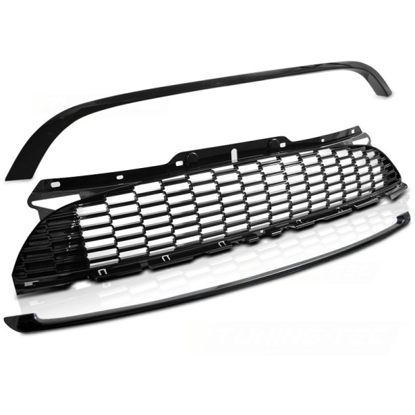 BMW MINI COOPER 10-14 R56/57/55 JCW STYLE GLOSSY BLACK - přední maska