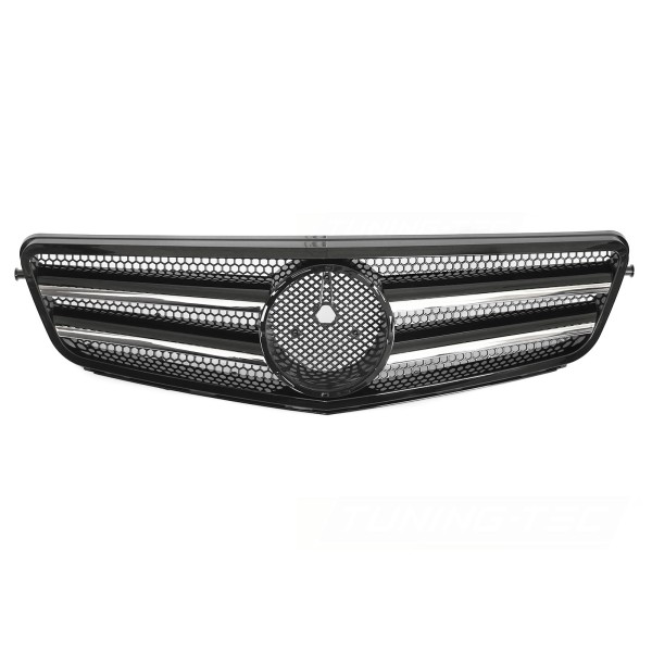 Mercedes třídy C W204 / S204 2007-2014 - Přední maska černá s chromem