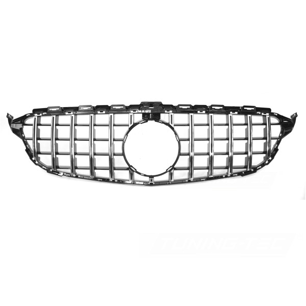 Mercedes třídy C W205/S205 2014-2021 - Přední maska černá s chromem