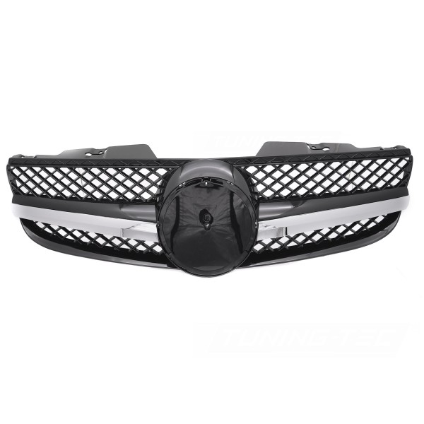 Mercedes SL R230 2006-2011 - Přední maska černá s chromem